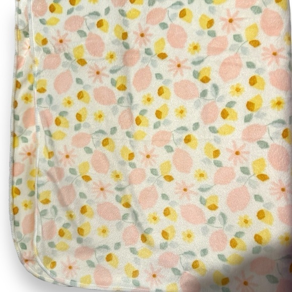 4 for $20 SALE! Kyle & Deena Lemons & Flowers Print Minky Baby Blanket, 30x40 - Picture 6 of 7
